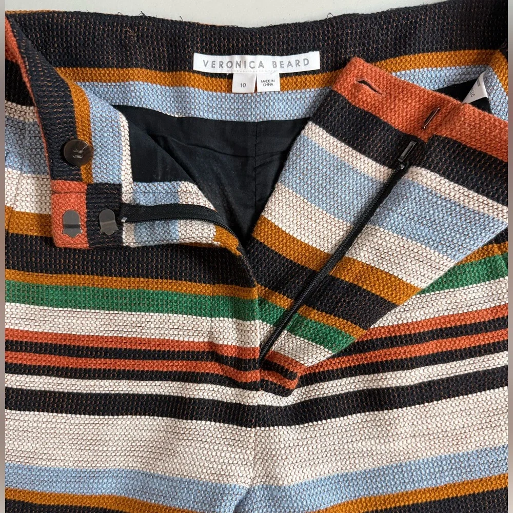 Veronica Beard Jazmin Striped High-Waist Shorts Size 10 EUC $350+ - Picture 12 of 12
